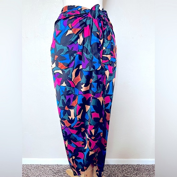 SHOW ME YOUR MUMU WOMEN'S WRAP ME UP MOSAIC PRINT SKIRT - Picture 1 of 10
